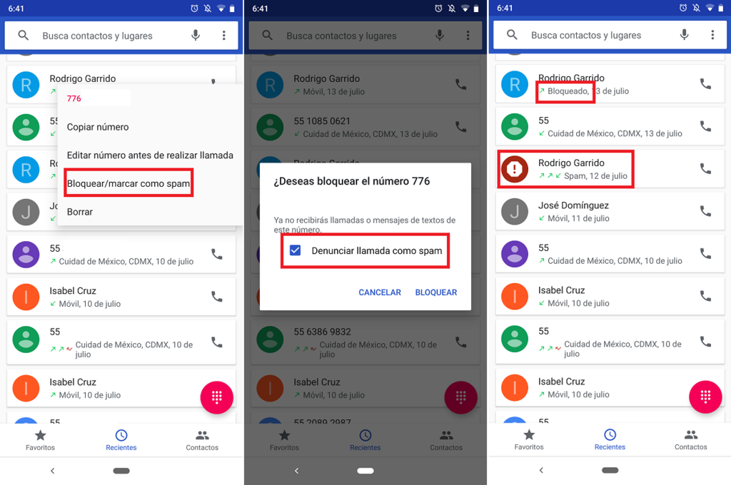 Bloquear Numero Android Mexico