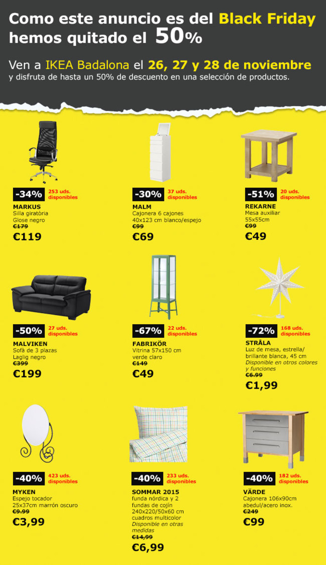 Ofertas Black Friday Ikea Badalona