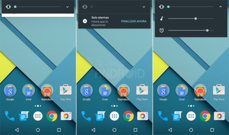 Así es el nuevo control de volumen de Android M, con modo silencio