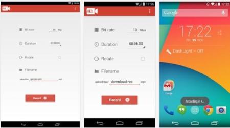 REC, app root para grabar en vídeo la pantalla en Android 4.4 de manera local