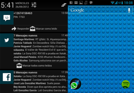 Cómo tener las notificaciones de Jelly Bean en cualquier versión de Android superior a Froyo