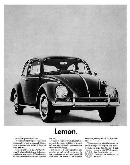 Cartel publicitario del VW Sedan