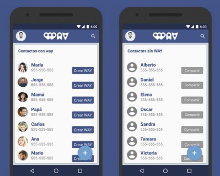 Way, una app para localizar amigos y olvidarse de compartir mapa en Whatsapp Way Contactos