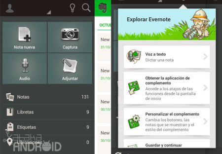 Evernote recibe un lavado de cara en su interfaz