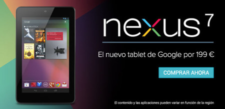 Nexus 7 ya a la venta en España a través de Google Play