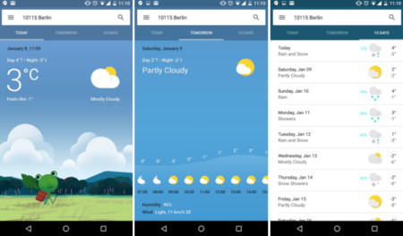 Si te gustan los colorines te encantará la nueva tarjeta de tiempo que prepara Google para móviles