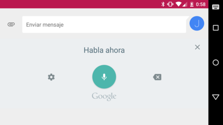 Dictado por voz de Google añade la tecla borrar