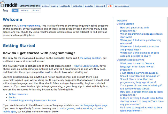 Reddit Learnprogramming