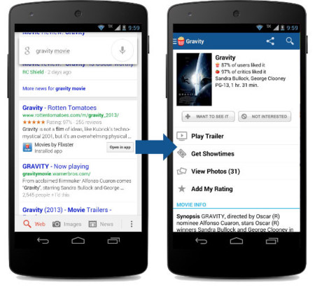 Google Search permite abrir resultados de una búsqueda a través de aplicaciones de Android