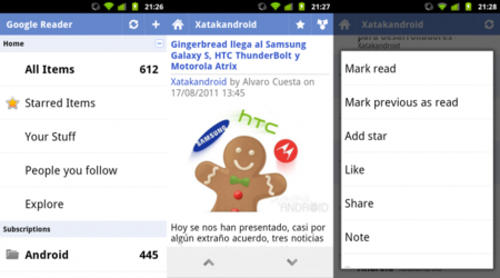 Google Reader se actualiza, ahora con nuevo diseño y optimizado para tablets