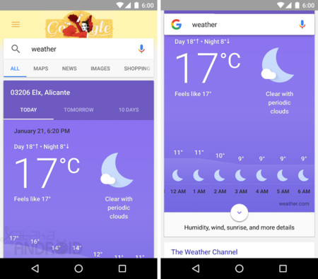 Así es la nueva información del tiempo de Google, ahora con más datos y más visual