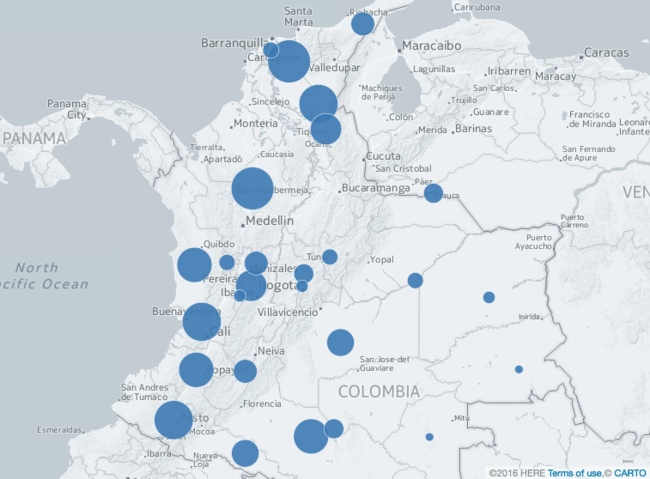 Mapa Colombia Victimas