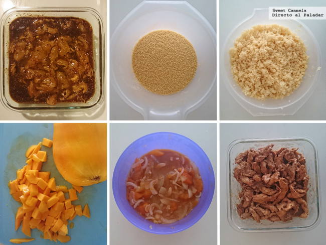 Preparacion Cuscus Pollo Chutney Mango