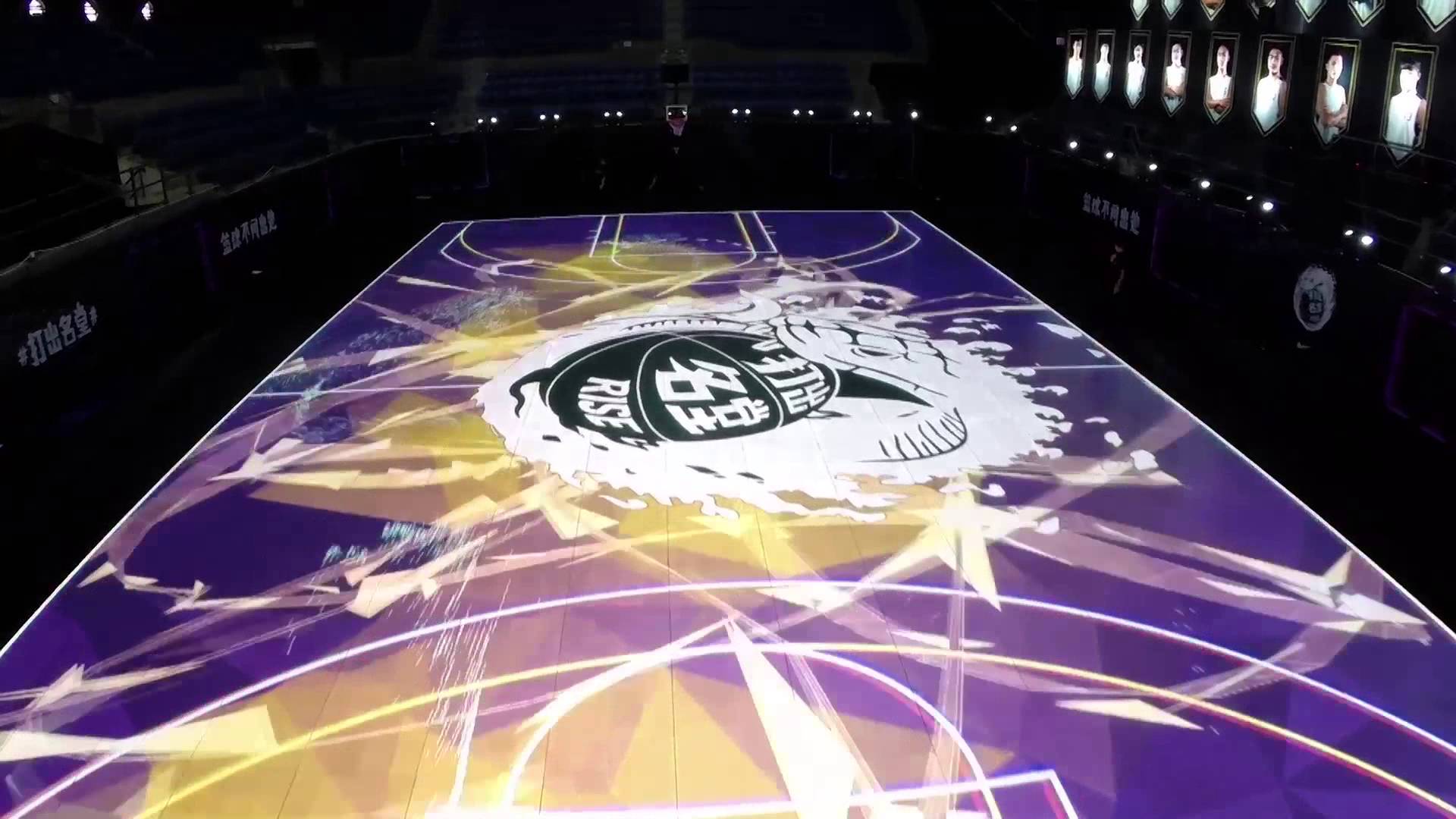 Espectacular cancha de baloncesto LED ¿Te gusta?