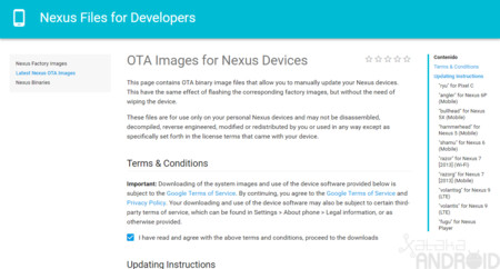 Google publica las imágenes OTA de sus Nexus para que puedas actualizar manualmente