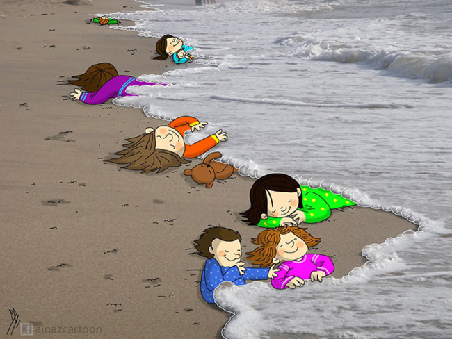 Syrian Boy Drowned Mediterranean Tragedy Artists Respond Aylan Kurdi 2 700