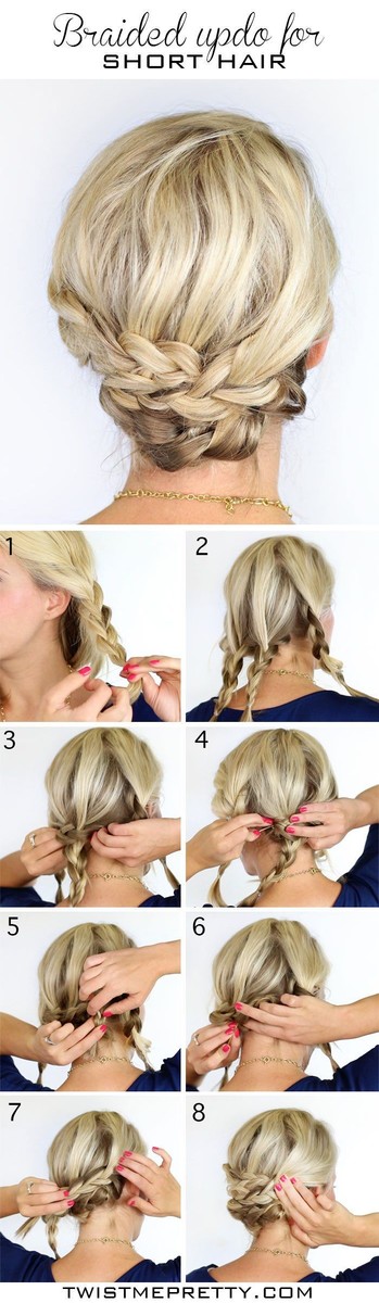 Recogido bajo con trenzas