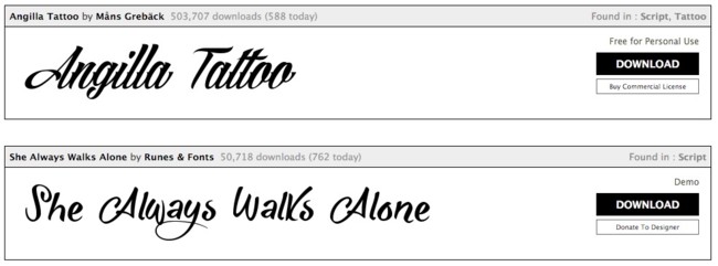 1001 Free Fonts