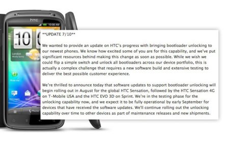 HTC anuncia que empezará a liberar el bootloader de sus terminales en Agosto