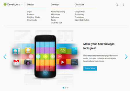 Google rediseña la página oficial de desarrolladores Android