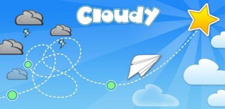 Cloudy, jugando a los aviones de papel