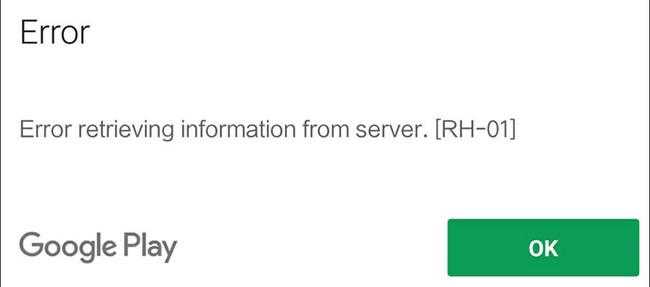 Error Retrieving Rh 01