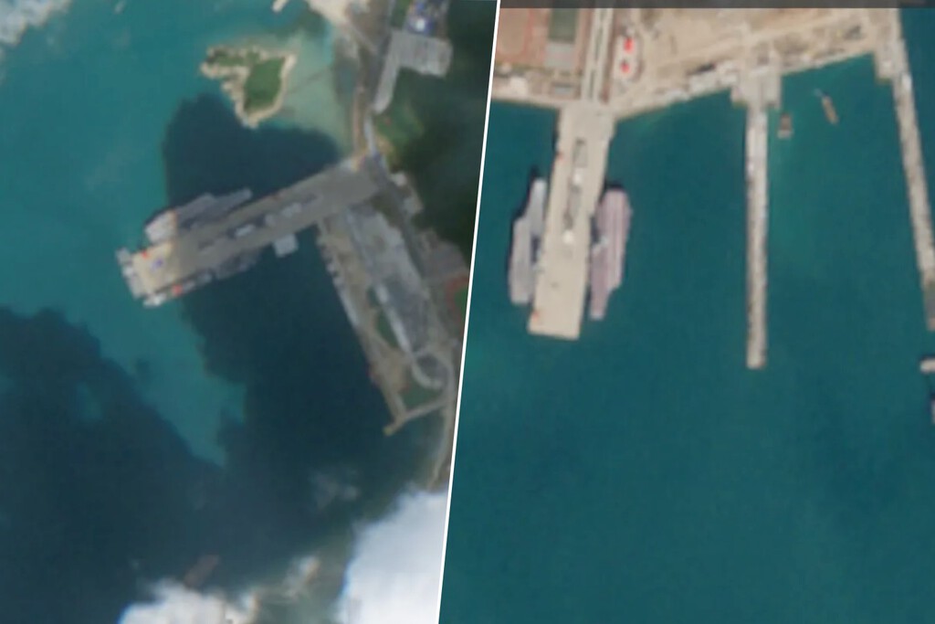 Imagens de satélite revelaram que a China reuniu seus porta-aviões mais importantes, e isso só pode significar uma coisa