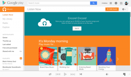Google Play Music ahora nos permite subir hasta 50.000 canciones totalmente gratis