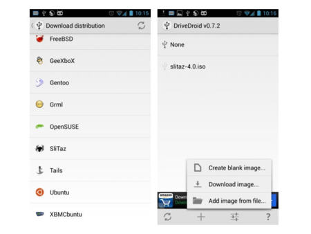 DriveDroid, arranca tu PC con una distribución Live de Linux en tu móvil Android