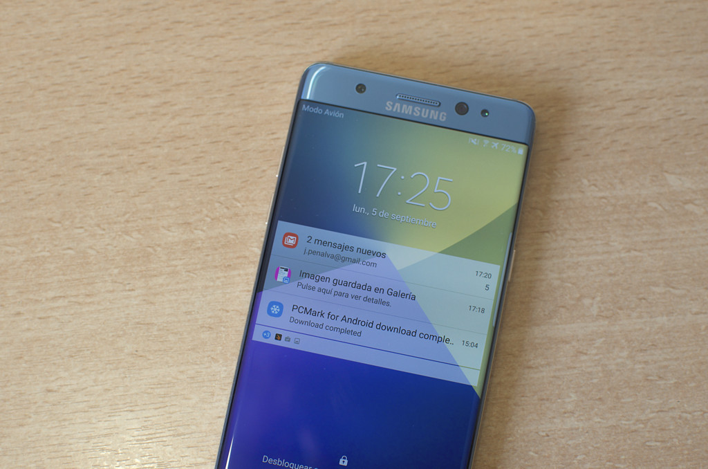 Pantalla Note 7 Review