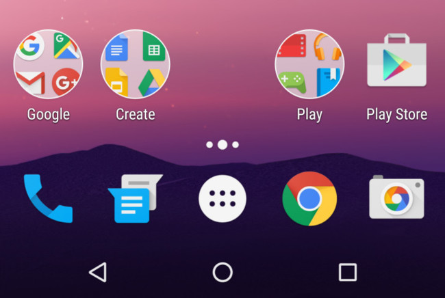 Carpetas en Android-OS N