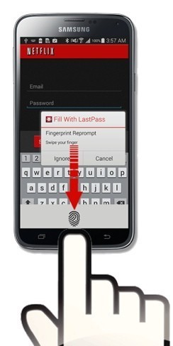 Ahora podrás usar el sensor de huellas dactilares del Galaxy S5 con LastPass
