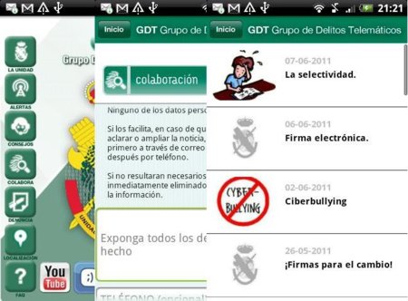 La Guardia Civil ya tiene su propia aplicación en el Market, GDT