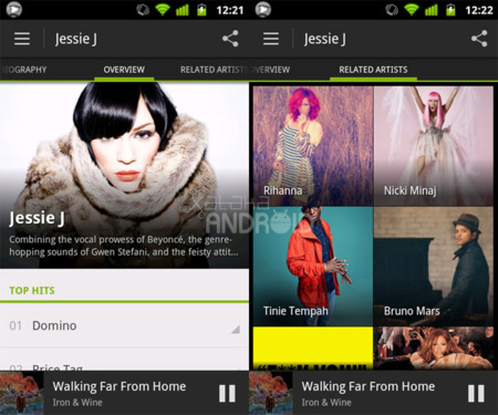 Spotify ofrece un avance de su próxima versión, interfaz Ice Cream Sandwich y muchas novedades