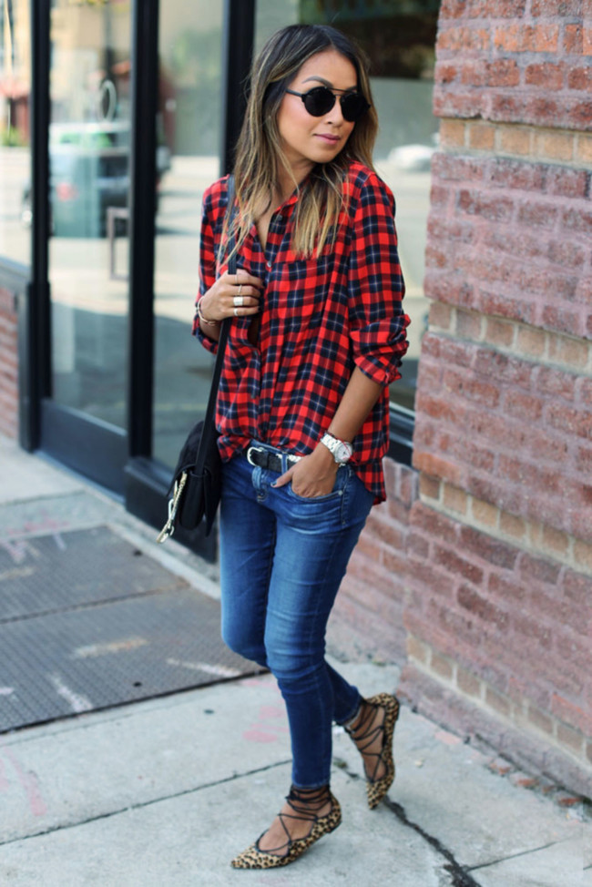 Plaid Shirt Outfit Idea Sincerely Jules Main