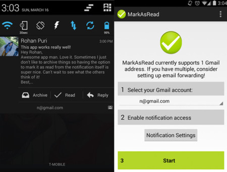 MarkAsRead, posiblemente el complemento más útil para GMail en Android