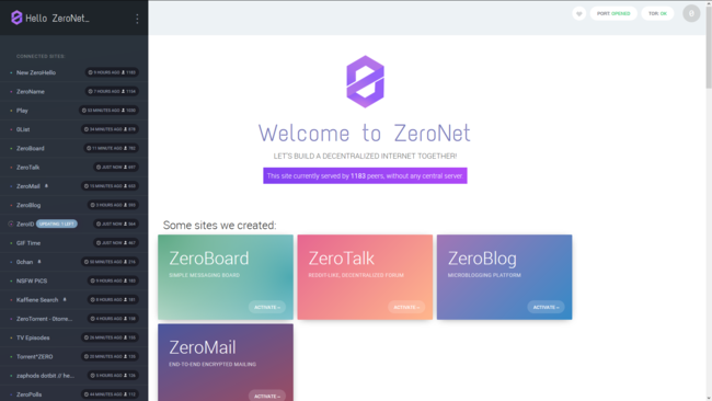 Esto es lo que te encuentras al navegar por ZeroNet, el Internet alternativo mediante P2P