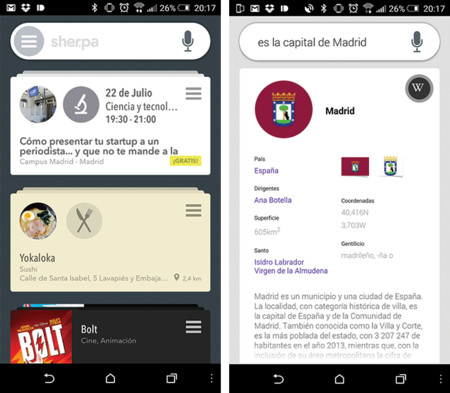 Nuevo Sherpa Next a fondo, así es el nuevo asistente tipo Google Now hecho en España