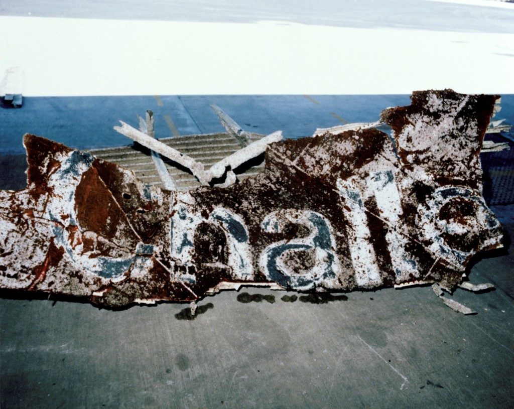  Fragment Fragment of a wing of the Challenger recovered from the sea. 