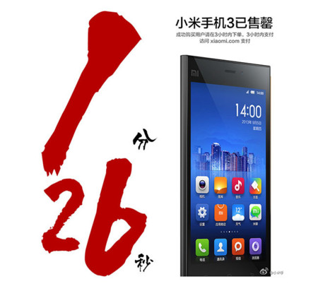 Xiaomi agota 100.000 Mi3 en apenas 86 segundos