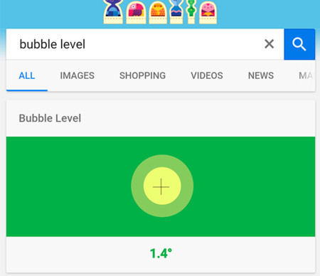 Esas pequeñas genialidades de Google: cómo usar un nivel de burbuja desde el navegador web