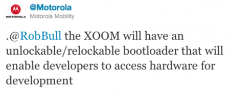 Motorola confirma que Xoom permitirá Custom Roms