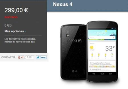 Google retoma los envíos del Nexus 4 y recompensará a los que sufrieron el retraso con crédito