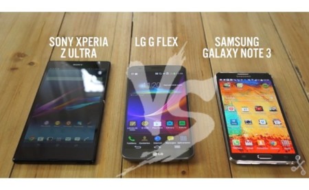 Comparativa de phablets Android: LG G Flex vs Galaxy Note 3 vs Xperia Z Ultra