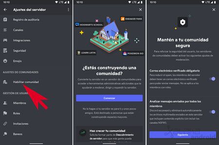 Discord Habilitar Comunidad