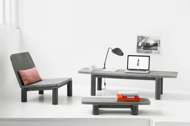 Muebles de exterior e interior fabricados con plástico reciclado