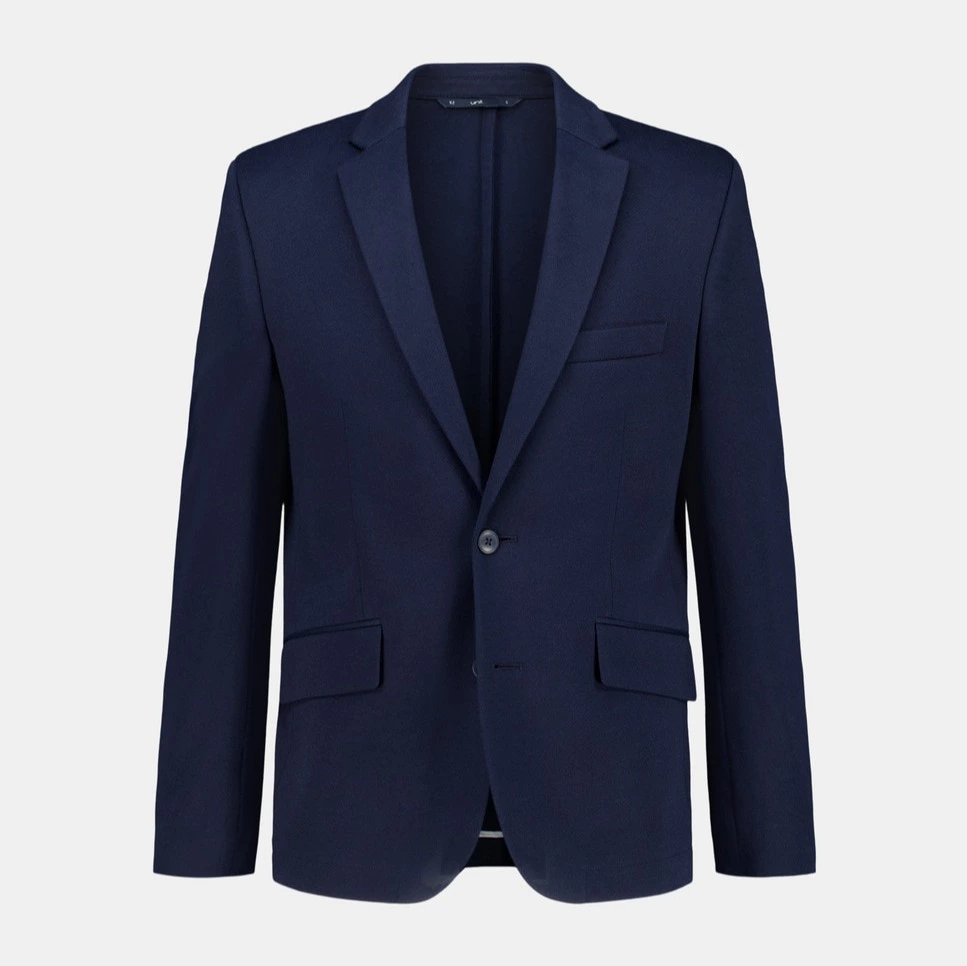 Blazer en color azul marino en algodón y poliéster