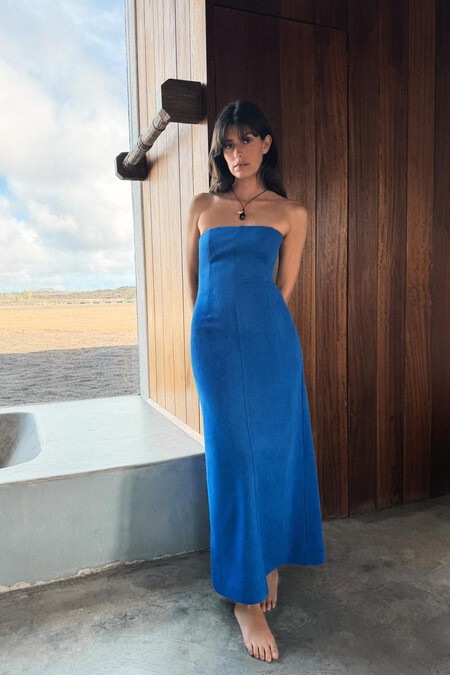 Vestidos Clean Zara Azul Marino
