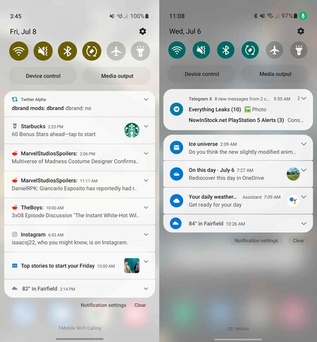 Notificaciones One Ui 5