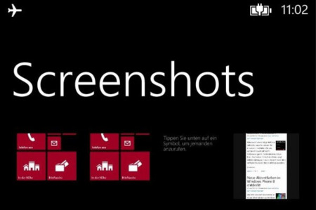 Habrá capturas de pantalla en Windows Phone 8